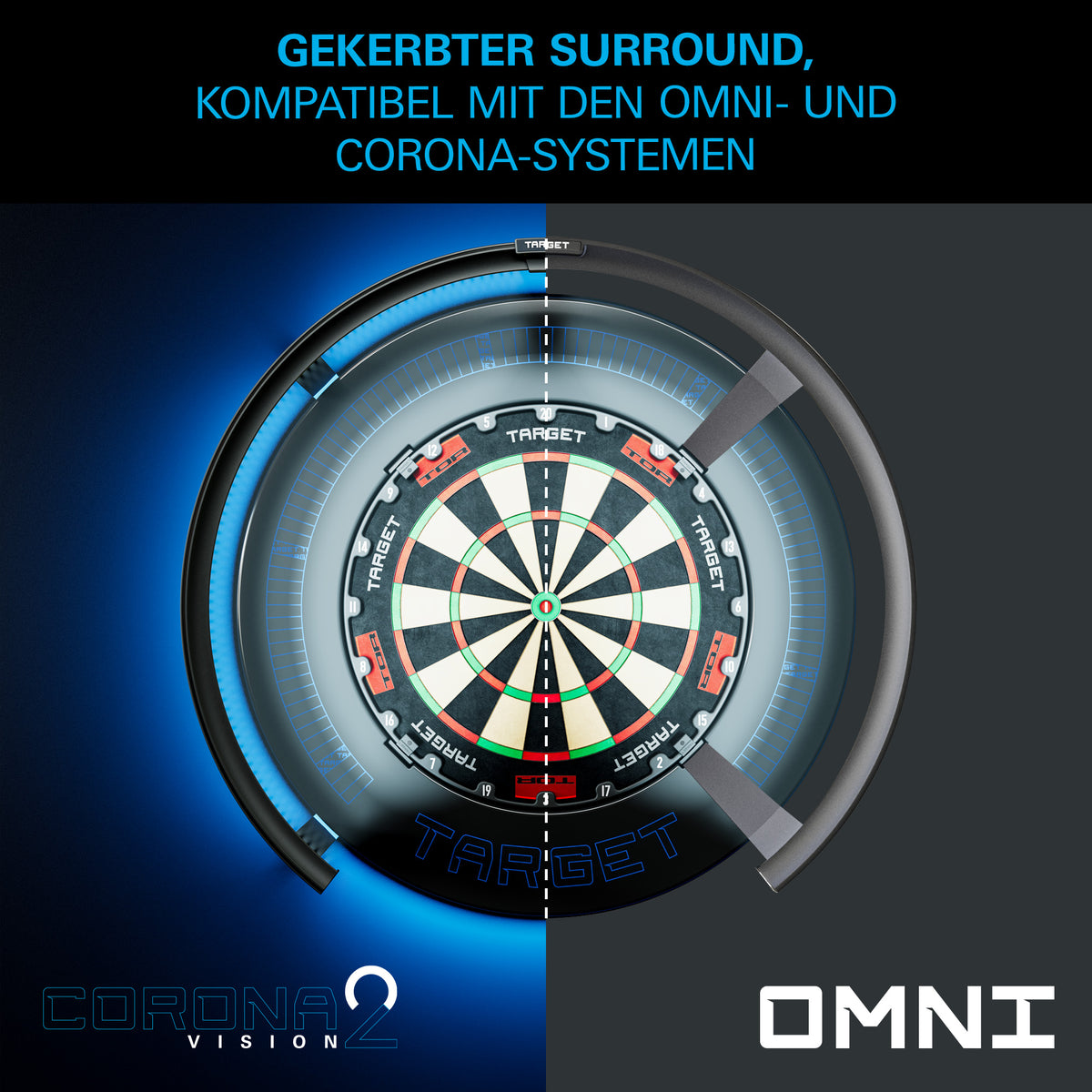 TARGET CORONA VISION NOTCHED SURROUND - DreamDarts Dartshop