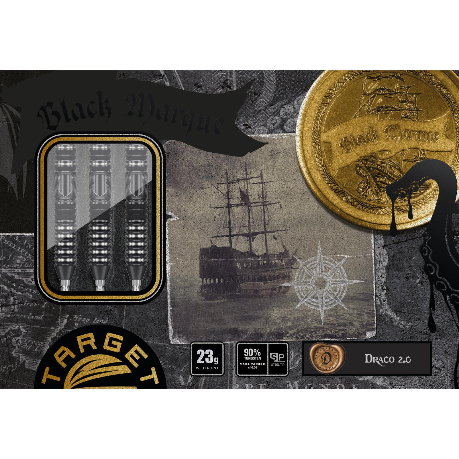 BLACK MARQUE DRACO 2.0 90% STEEL TIP DARTS - DreamDarts Dartshop