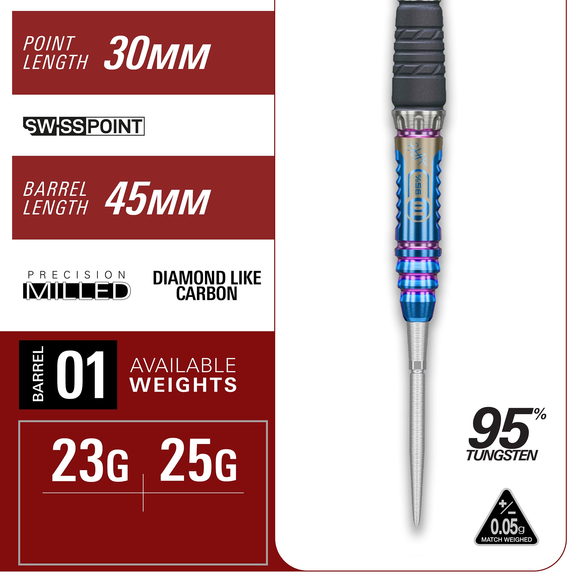 The Rising Sun Gen10 95% SP Steeldarts - DreamDarts Dartshop