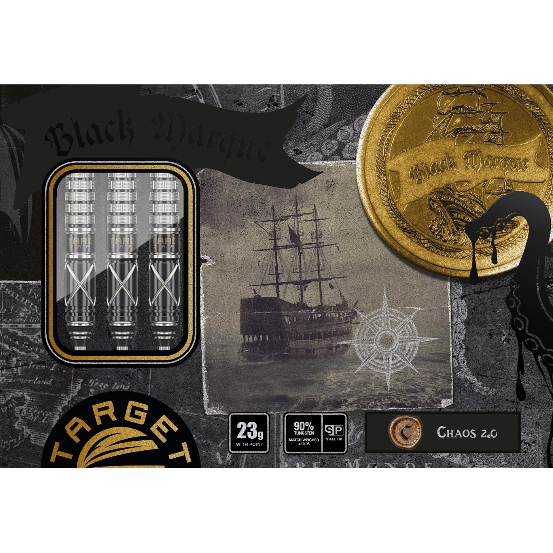 BLACK MARQUE CHAOS 2.0 23G SP STEEL TIP DARTS 2025 - DreamDarts Dartshop