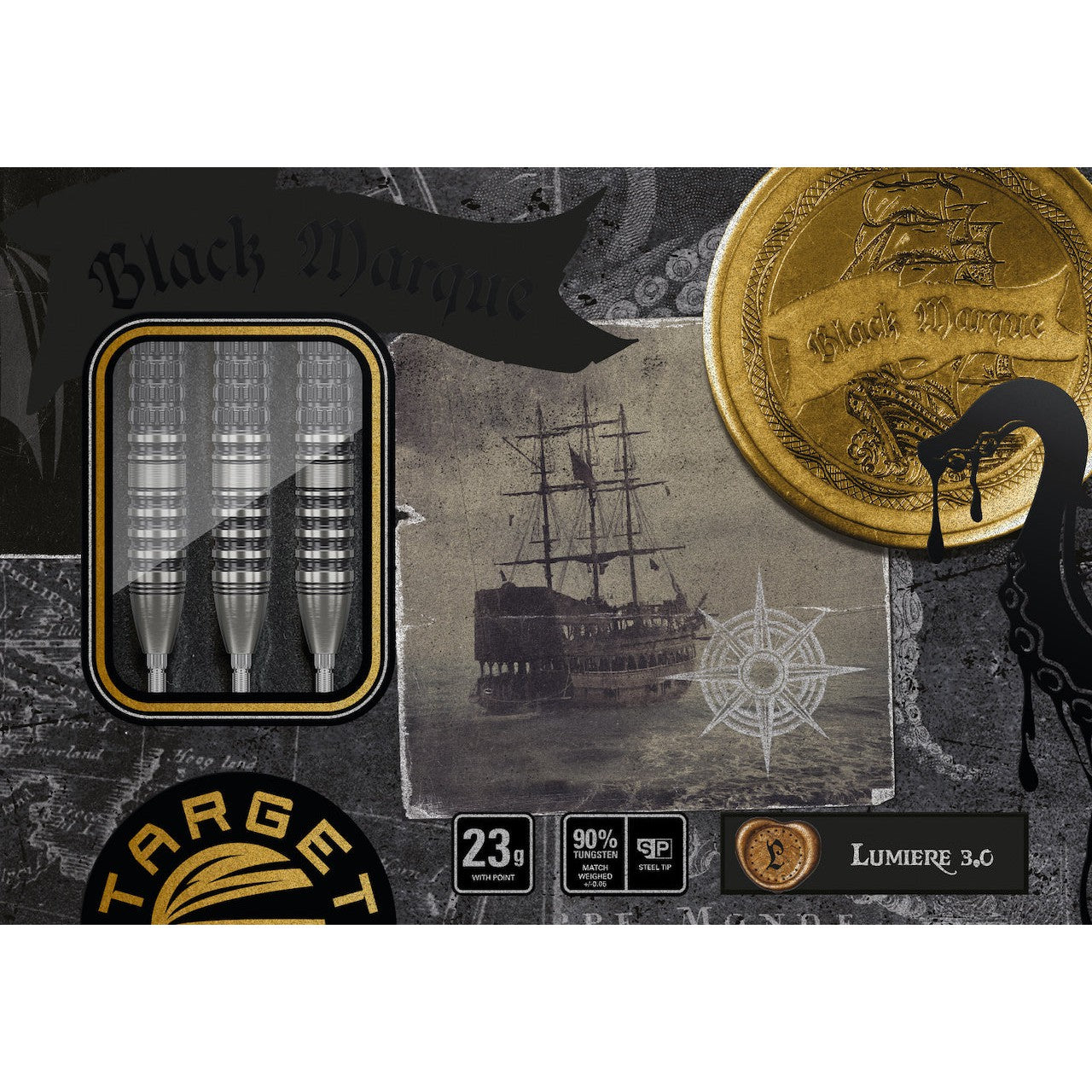 BLACK MARQUE LUMIERE 3.0 SWISS POINT STEEL 2024 - DreamDarts Dartshop