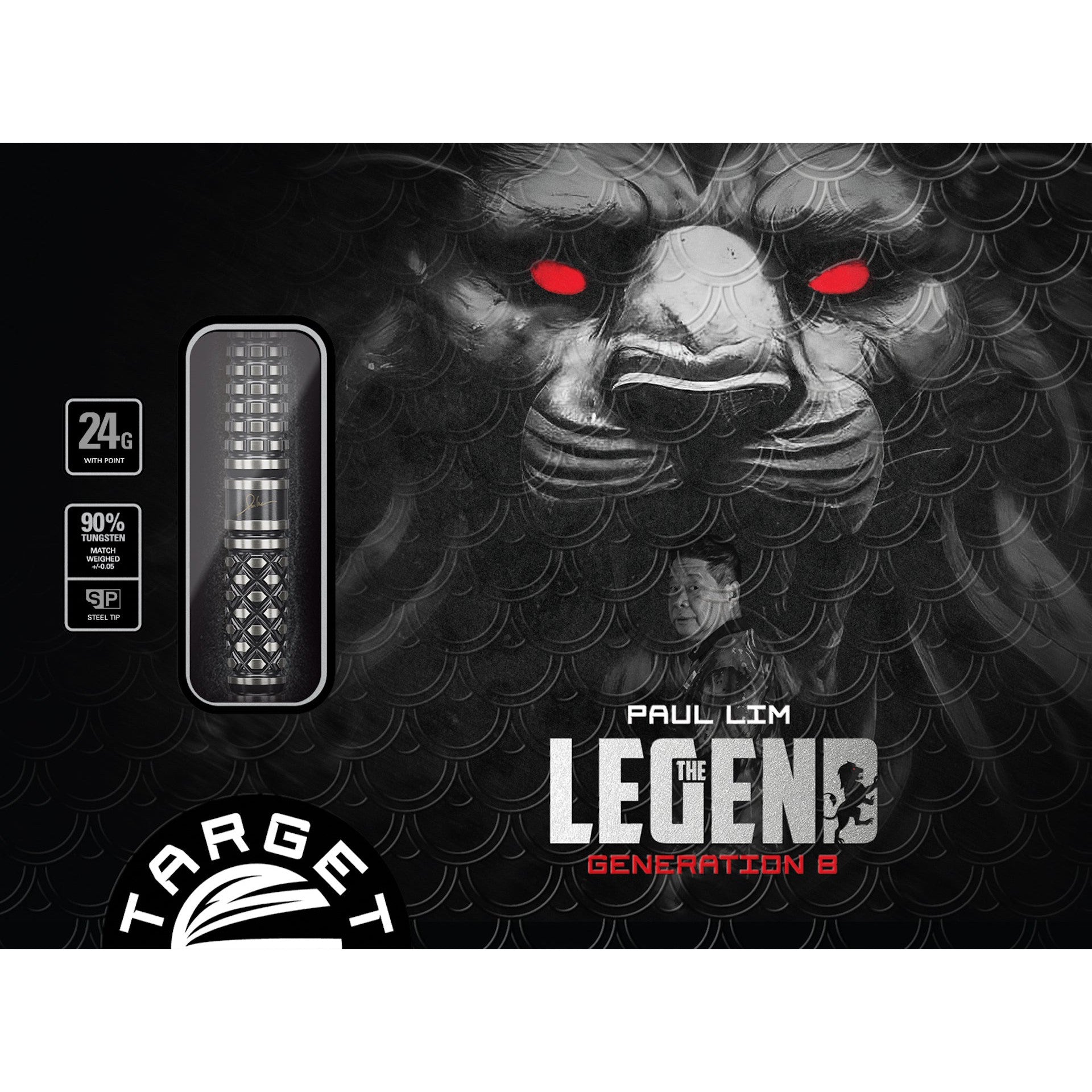 PAUL LIM THE LEGEND GEN 8 95% 24G SP STEEL TIP DARTS 2024 - DreamDarts Dartshop