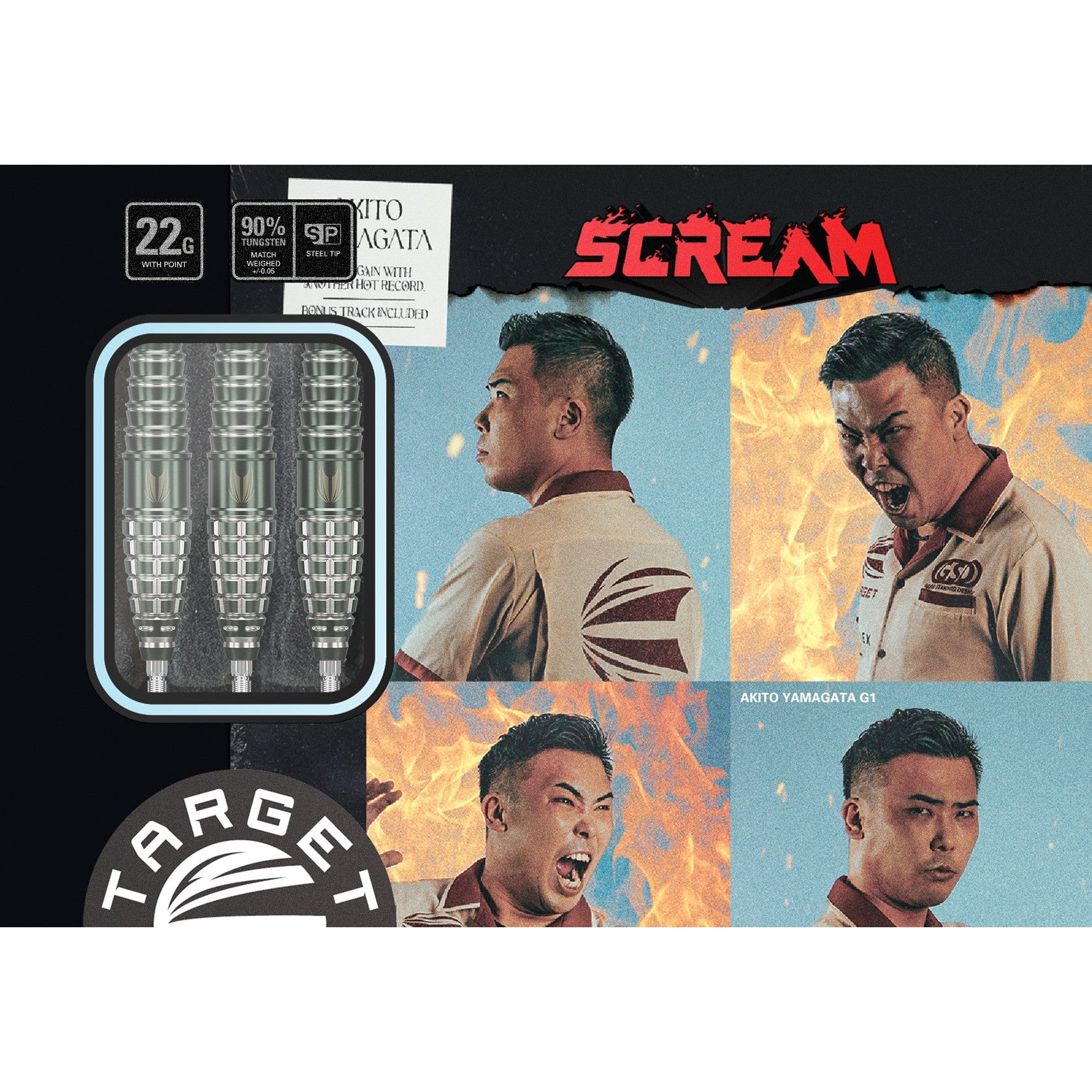 PRIME SERIES SCREAM G1 90% 22G SWISS POINT STEEL 2024 - DreamDarts Dartshop