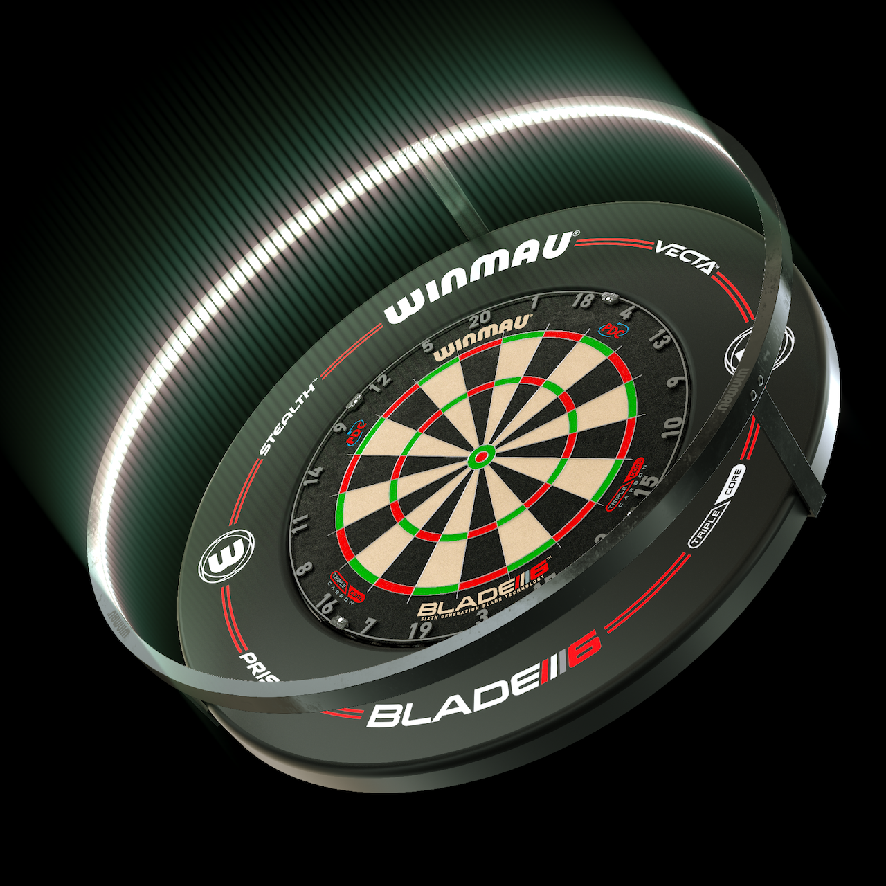 Winmau Plasma Surround Set Black - DreamDarts Dartshop