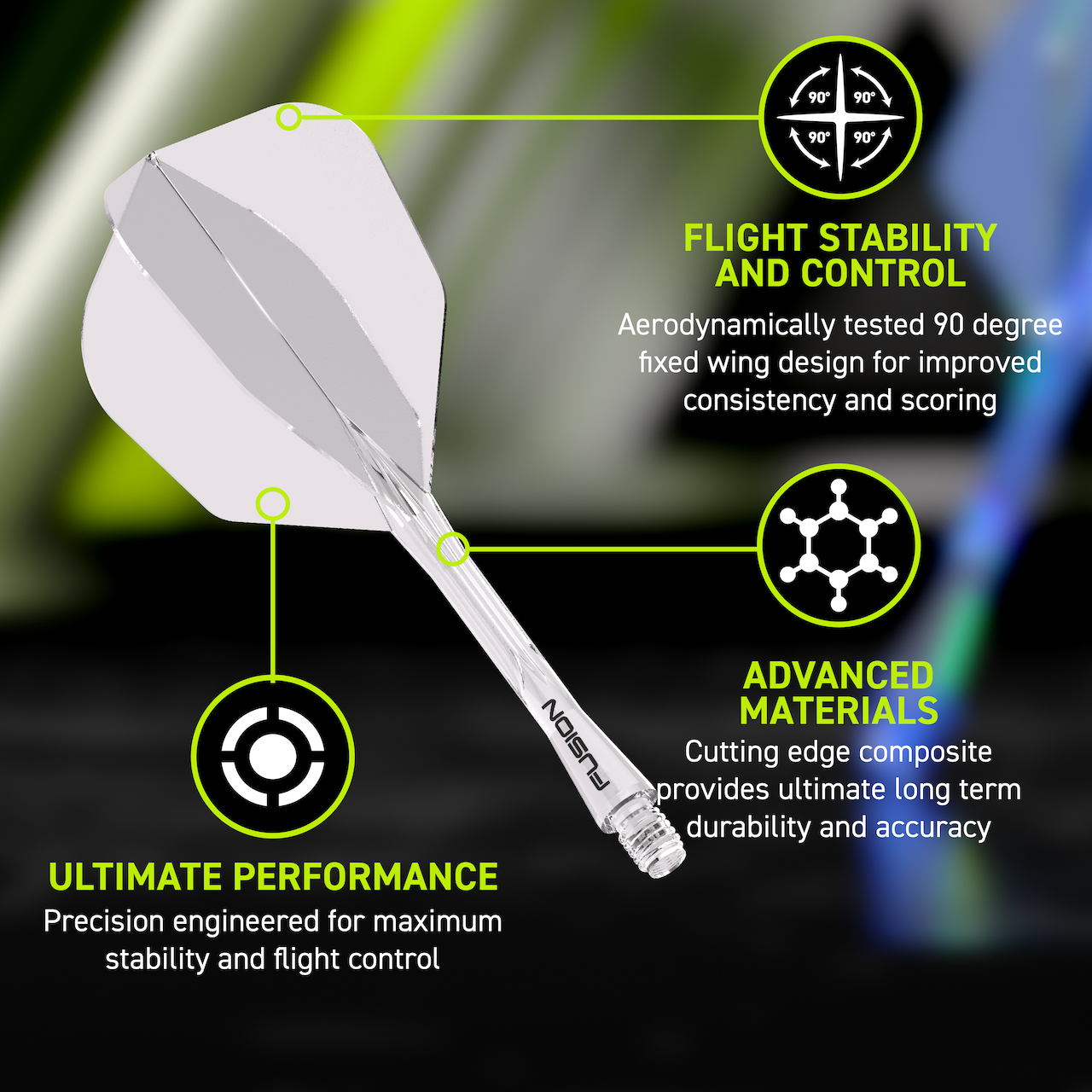 Fusion Flights Clear - DreamDarts Dartshop