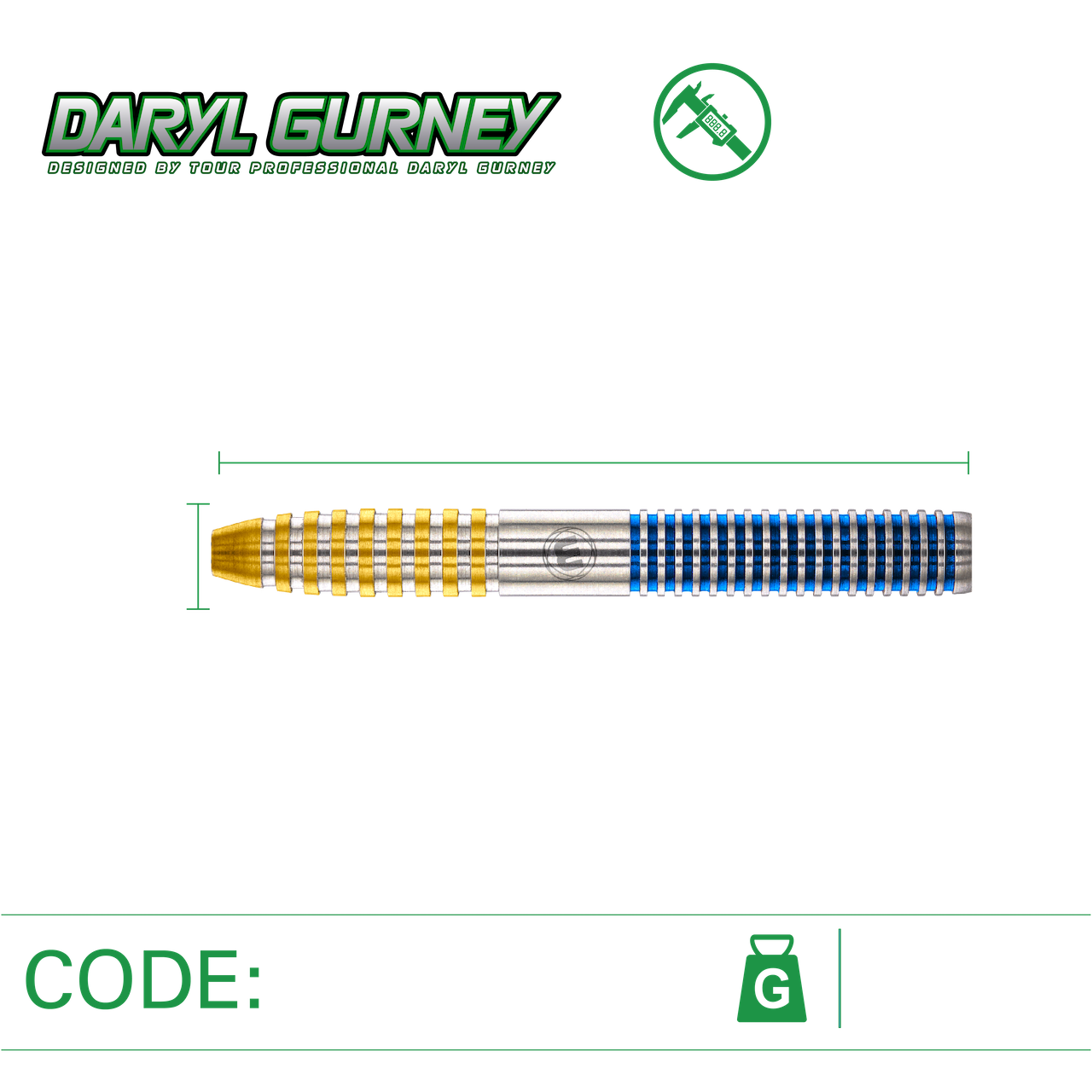 Daryl Gurney SC 1.0 90% Steeldarts - DreamDarts Dartshop
