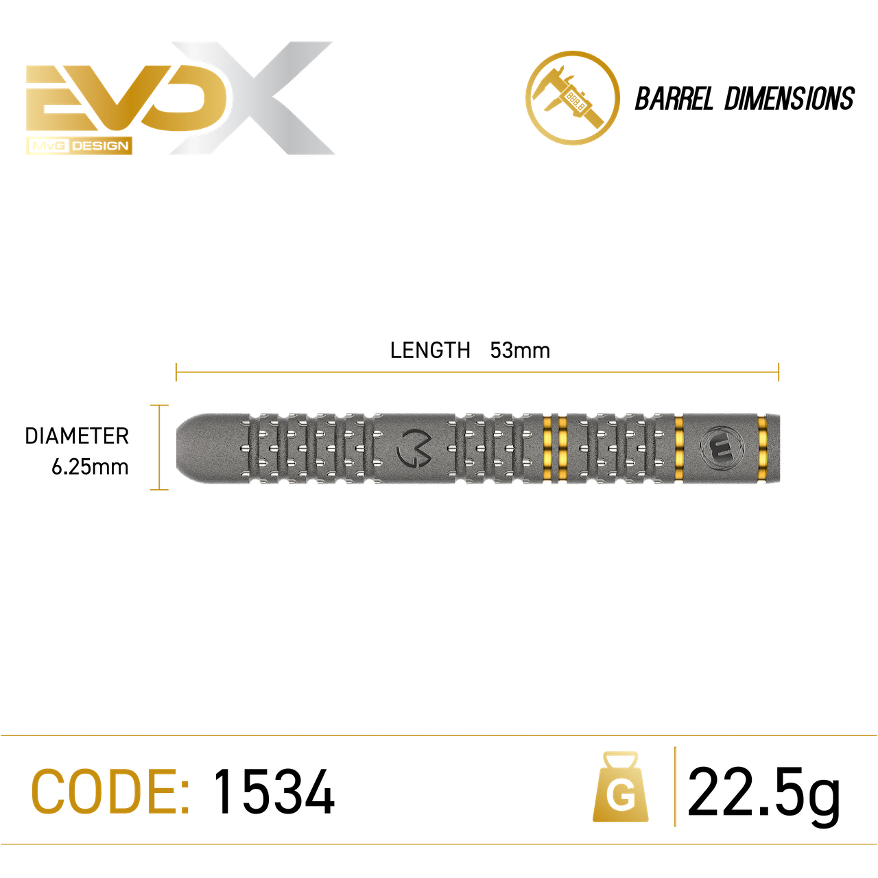 Michael van Gerwen EvoX 90% Steeldarts - DreamDarts Dartshop