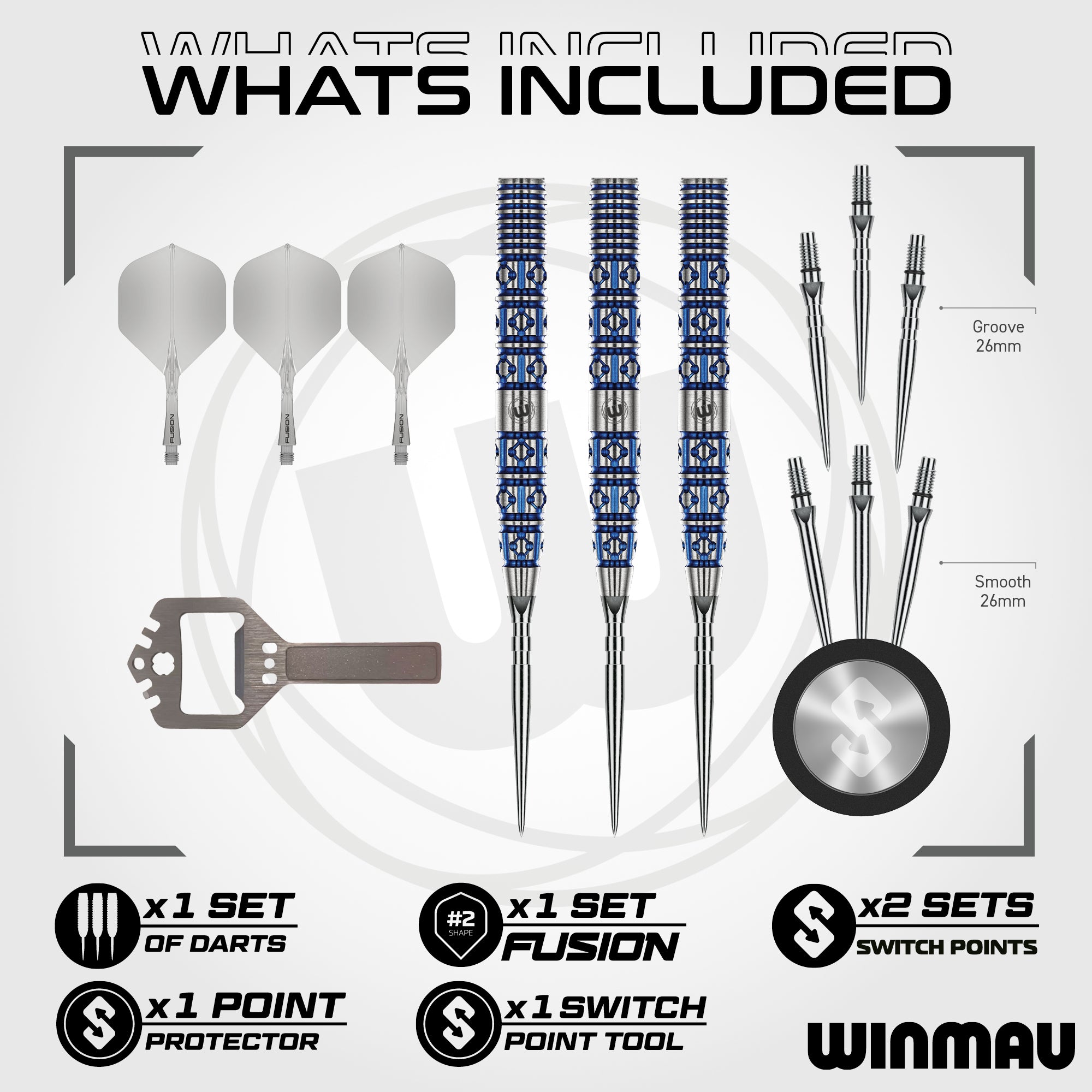 Winmau Lunaris Tapered 90% Steeldarts - DreamDarts Dartshop