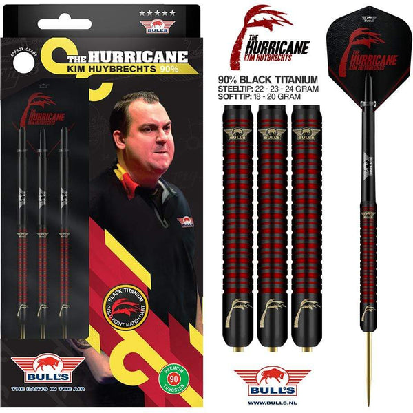 Kim Huybrechts 90% Black Titanium Steeldarts - DreamDarts Online Dartshop