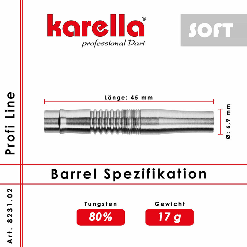 Softbarrel Karella Profi Line 80% T. PLS-02 17 g. - DreamDarts Online Dartshop