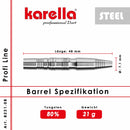 Steelbarrel Karella Profi Line 80% T. PL-08 21 g. - DreamDarts Online Dartshop