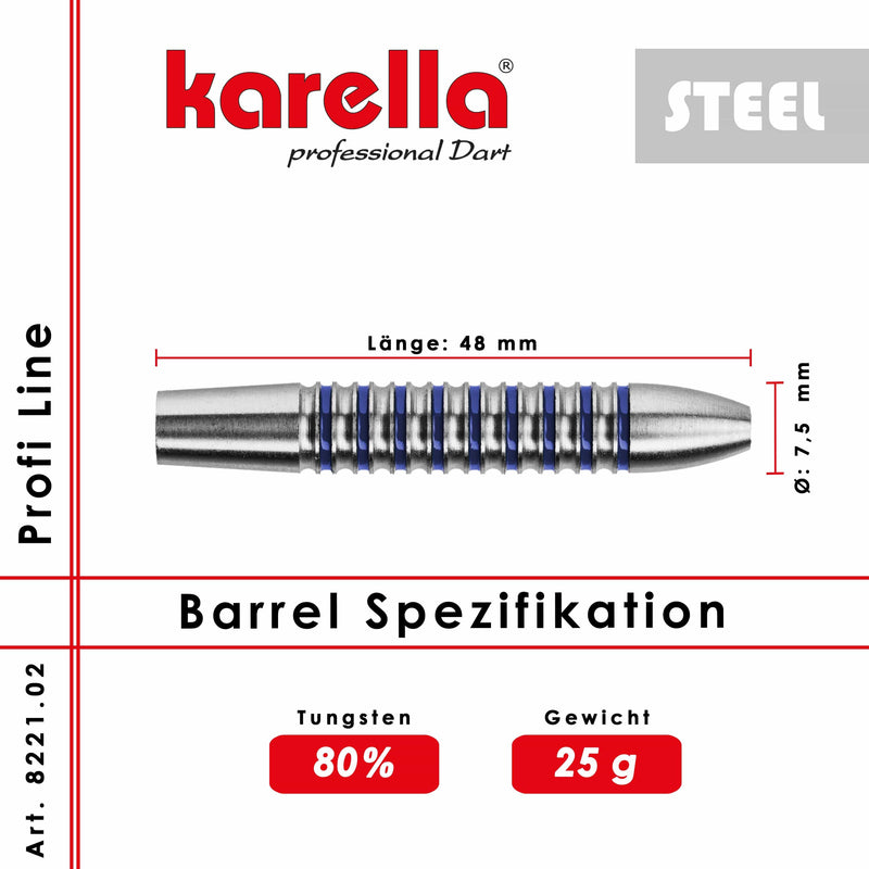 Steelbarrel Karella Profi Line 80% T. PL-02 25 g. - DreamDarts Online Dartshop