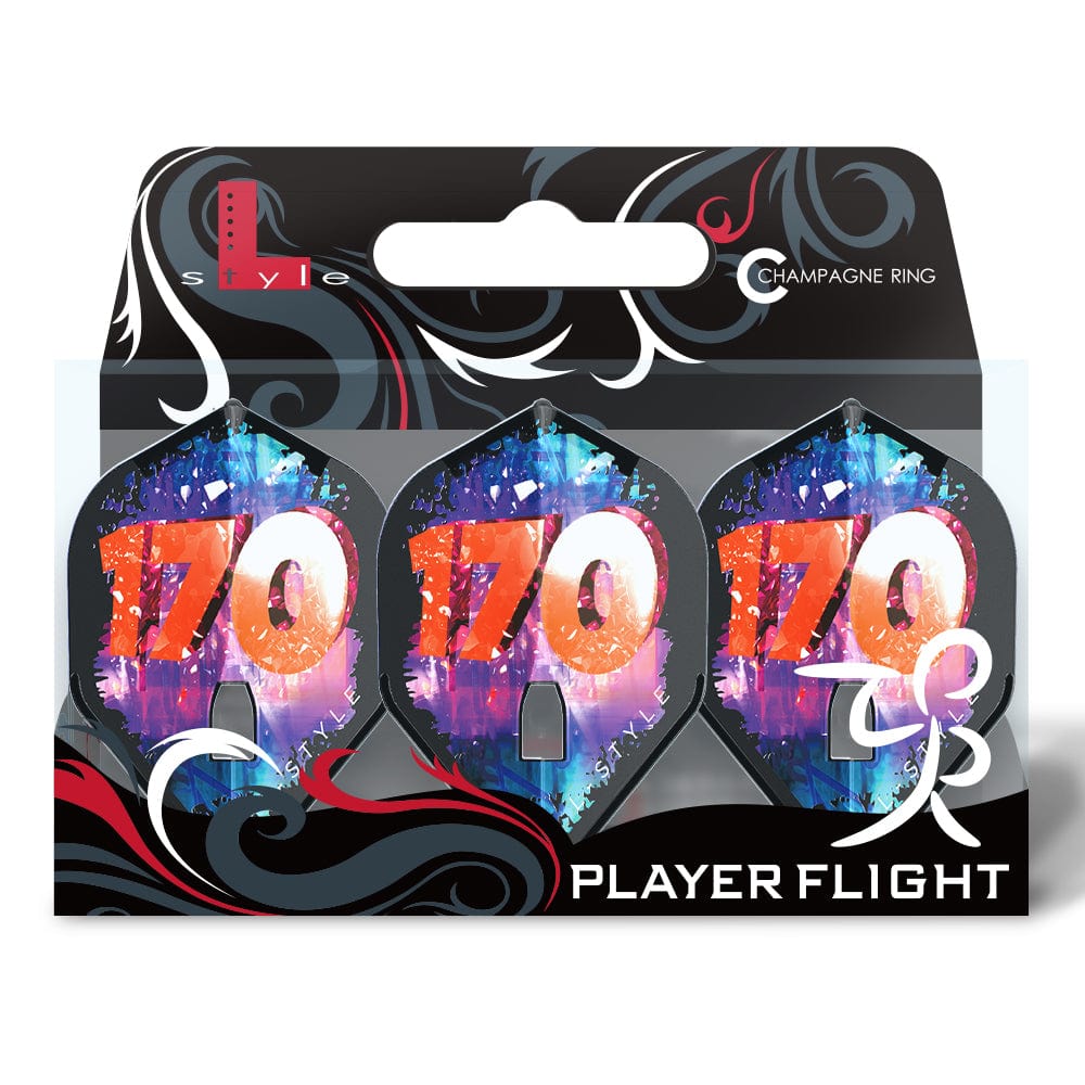Fallon Sherrock v4 170 Black L1 L-Style Signature Champagne Pro Flights - DreamDarts Dartshop