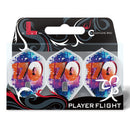 Fallon Sherrock v4 170 Clear White L1 L-Style Signature Champagne Pro Flights - DreamDarts Dartshop