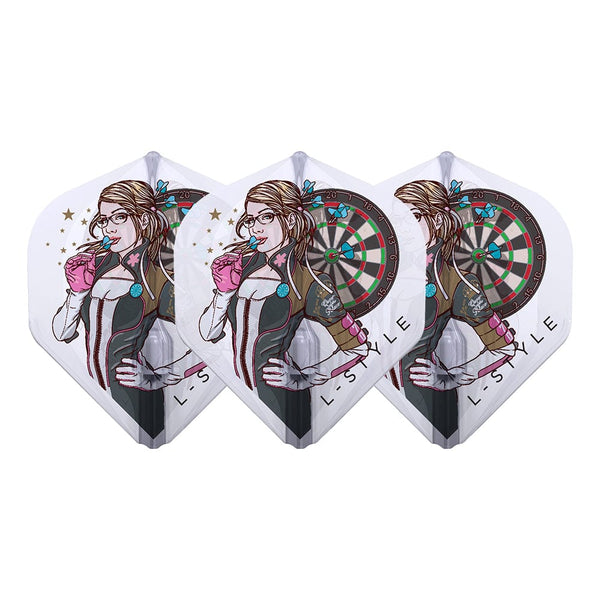 Fallon Sherrock v4 Super L1 L-Style Signature Champagne EZ Flights - DreamDarts Dartshop