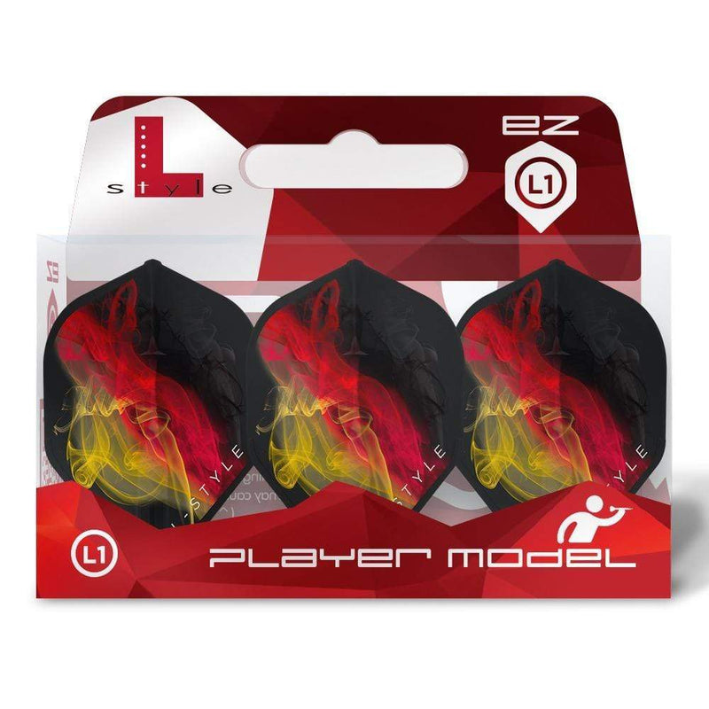 Gabriel Clemens V3 Standard L1 L-Style Signature Champagne EZ Flights - Schwarz - DreamDarts Dartshop