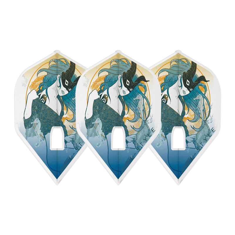 Zodiac Capricorn Standard L1 L-Style Signature Champagne Pro Flights - DreamDarts Dartshop