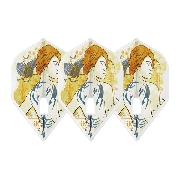 Zodiac Scorpio Standard L1 L-Style Signature Champagne Pro Flights - DreamDarts Dartshop