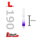 L-Style Two Tone Locked Straight Shafts Clear/Purple - DreamDarts Dartshop