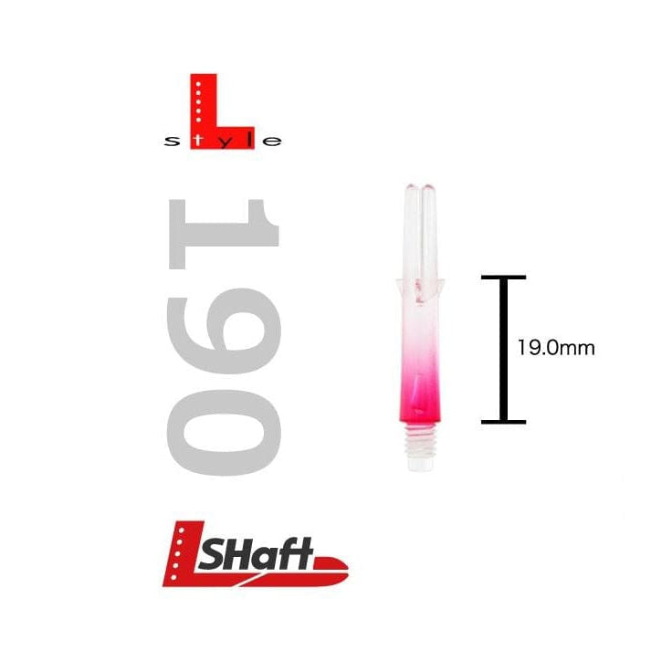 L-Style Two Tone Locked Straight Shafts Clear/Red - DreamDarts Dartshop
