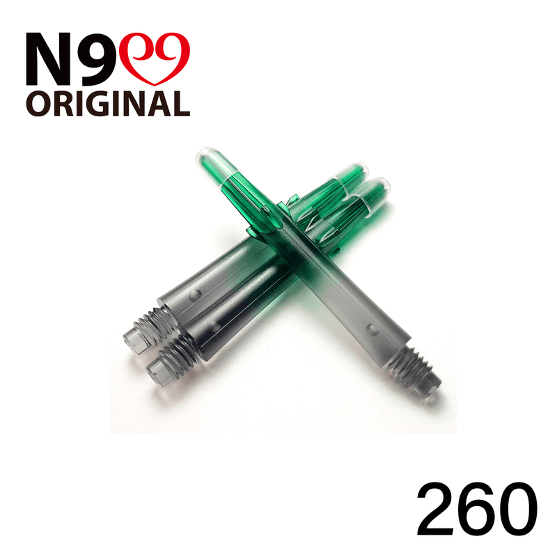 L-Shaft Locked Straight Shaft - Natural Nine - Clear Black / Green - DreamDarts Dartshop