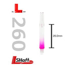L-Style Two Tone Locked Straight Shafts Clear/Pink - DreamDarts Dartshop