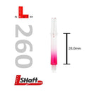 L-Style Two Tone Locked Straight Shafts Clear/Red - DreamDarts Dartshop