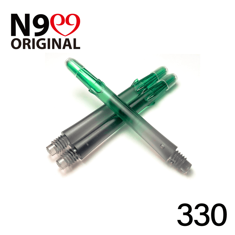 L-Shaft Locked Straight Shaft - Natural Nine - Clear Black / Green - DreamDarts Dartshop