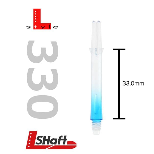 L-Style Two Tone Locked Straight Shafts Clear/Blue - DreamDarts Dartshop