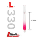 L-Style Two Tone Locked Straight Shafts Clear/Red - DreamDarts Dartshop