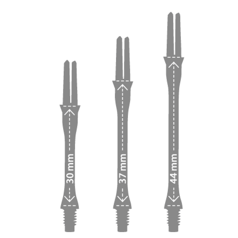L-Shaft Locked Slim Silent Spinner - Clear - DreamDarts Online Dartshop