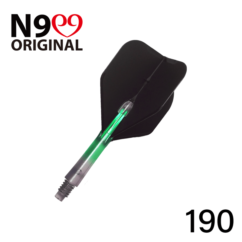 L-Shaft Locked Straight Shaft - Natural Nine - Clear Black / Green - DreamDarts Dartshop