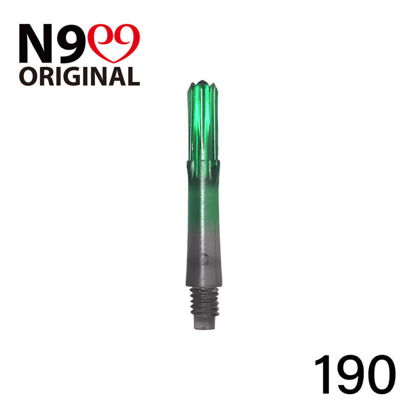 L-Shaft Locked Straight Shaft - Natural Nine - Clear Black / Green - DreamDarts Dartshop
