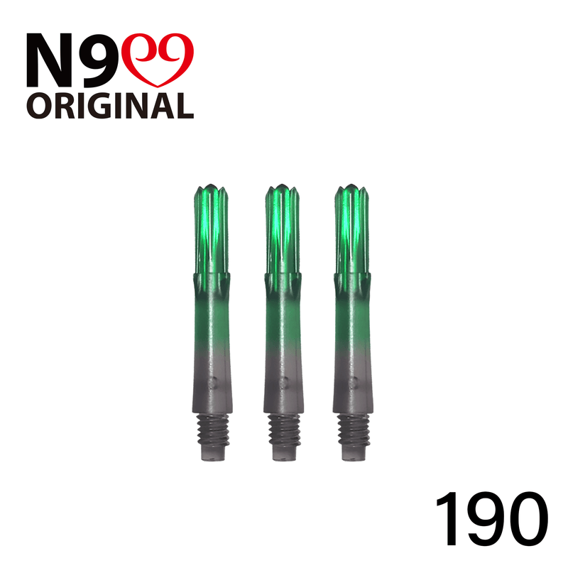 L-Shaft Locked Straight Shaft - Natural Nine - Clear Black / Green - DreamDarts Dartshop