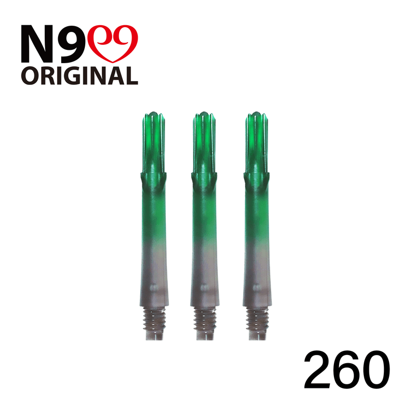L-Shaft Locked Straight Shaft - Natural Nine - Clear Black / Green - DreamDarts Dartshop