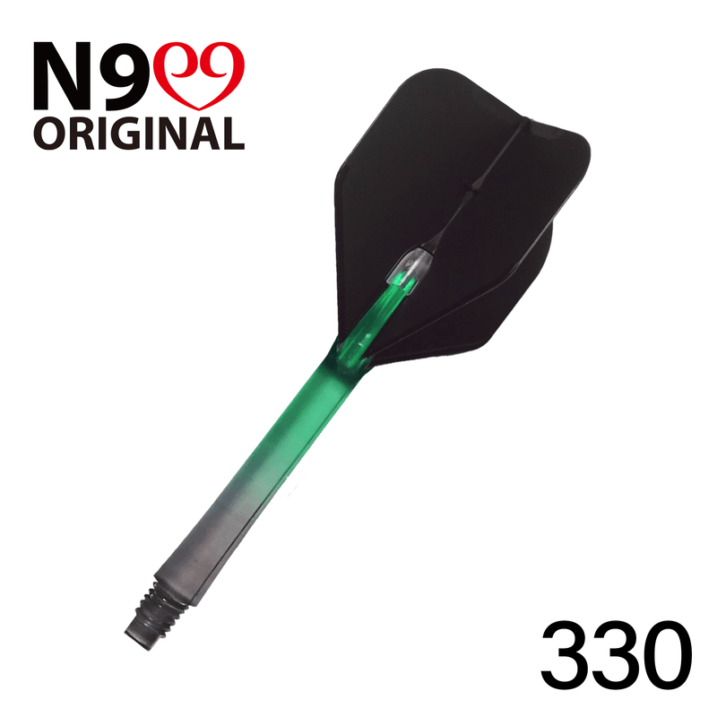 L-Shaft Locked Straight Shaft - Natural Nine - Clear Black / Green - DreamDarts Dartshop