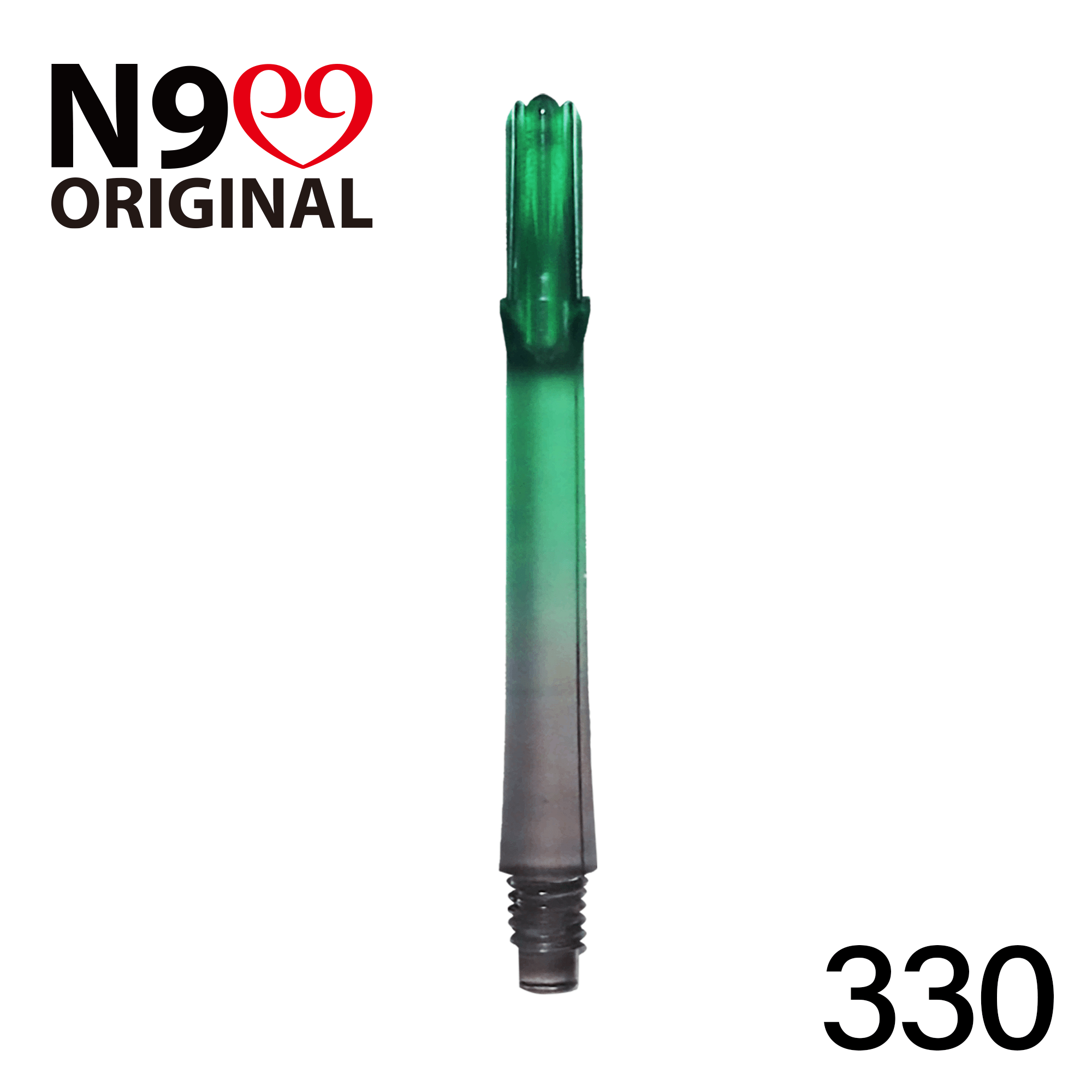 L-Shaft Locked Straight Shaft - Natural Nine - Clear Black / Green - DreamDarts Dartshop