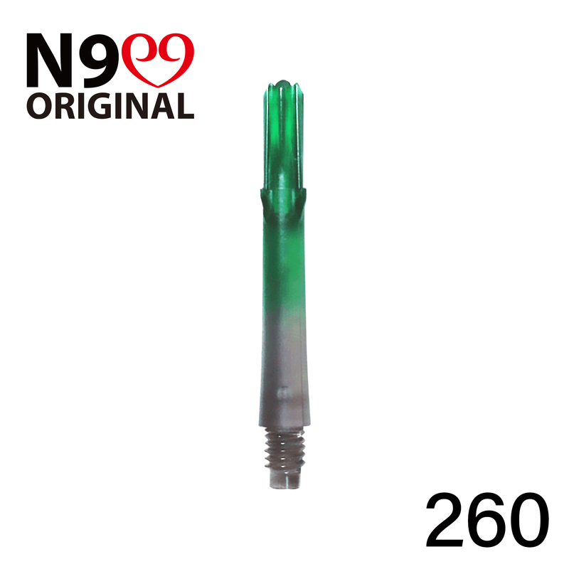 L-Shaft Locked Straight Shaft - Natural Nine - Clear Black / Green - DreamDarts Dartshop