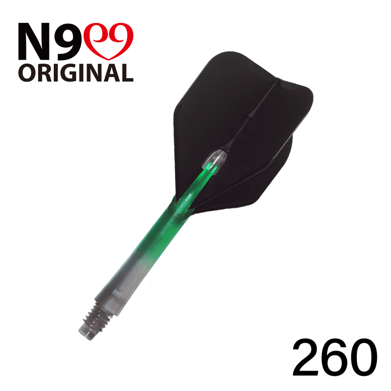 L-Shaft Locked Straight Shaft - Natural Nine - Clear Black / Green - DreamDarts Dartshop
