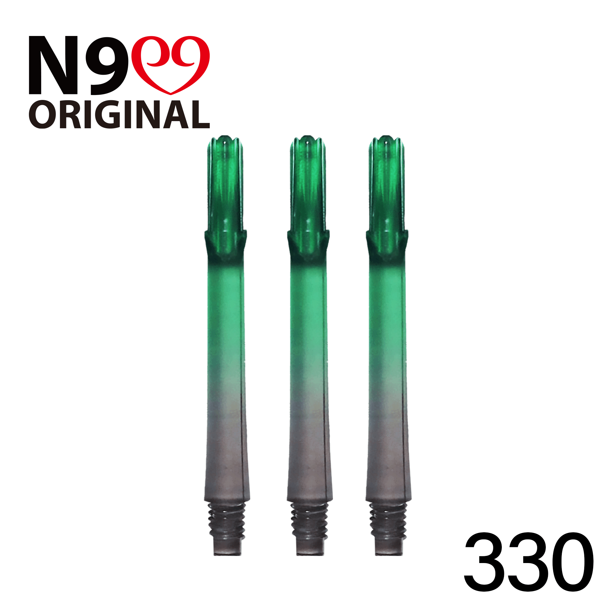 L-Shaft Locked Straight Shaft - Natural Nine - Clear Black / Green - DreamDarts Dartshop
