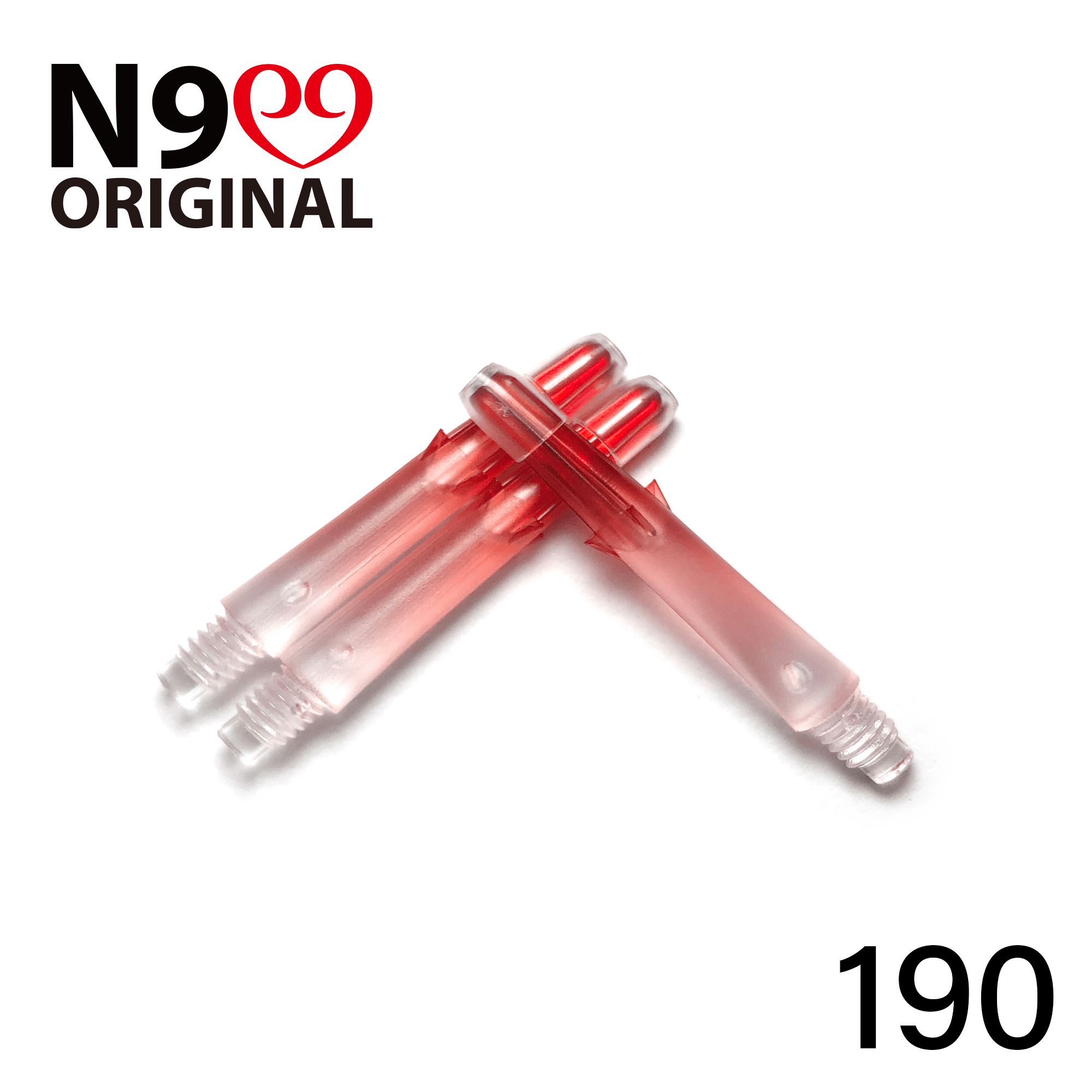 L-Shaft Locked Straight Shaft - Natural Nine - clear/rot - DreamDarts Online Dartshop