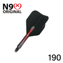 L-Shaft Locked Straight Shaft - Natural Nine - schwarz/rot - DreamDarts Online Dartshop
