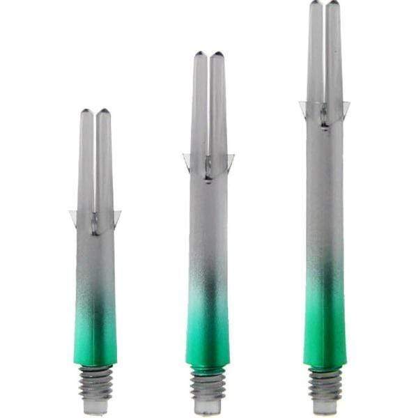 L-Style Locked Two Tone Straight Shafts Black/Green - DreamDarts Online Dartshop