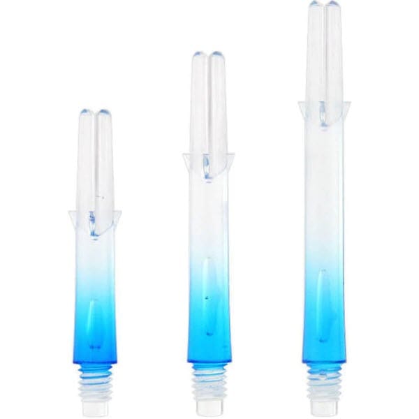 L-Style Two Tone Locked Straight Shafts Clear/Blue - DreamDarts Dartshop