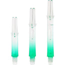 L-Style Two Tone Locked Straight Shafts Clear/Green - DreamDarts Dartshop