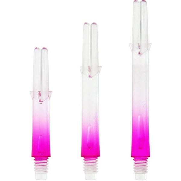 L-Style Two Tone Locked Straight Shafts Clear/Pink - DreamDarts Dartshop