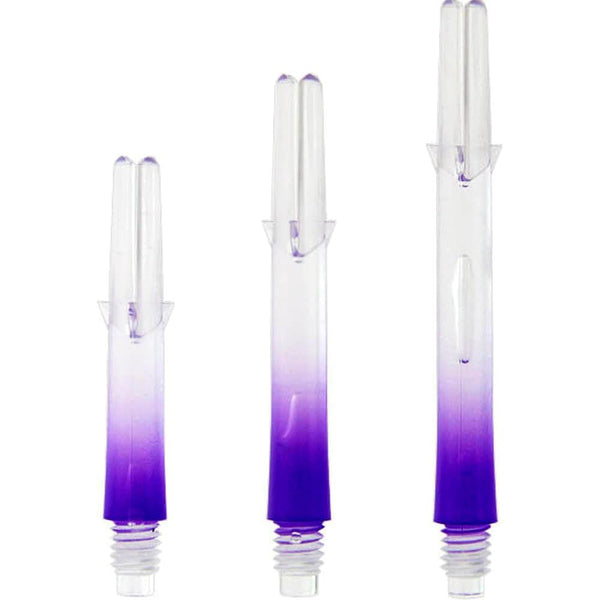 L-Style Two Tone Locked Straight Shafts Clear/Purple - DreamDarts Dartshop