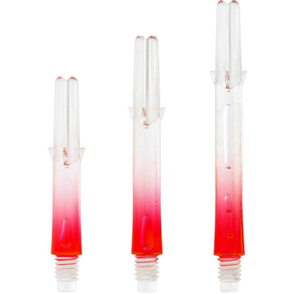 L-Style Two Tone Locked Straight Shafts Clear/Red - DreamDarts Dartshop