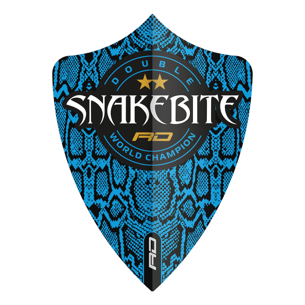 Peter Wright Snakebite Double World Champion Hardcore Freestyle Blue Skin Flights - DreamDarts Dartshop