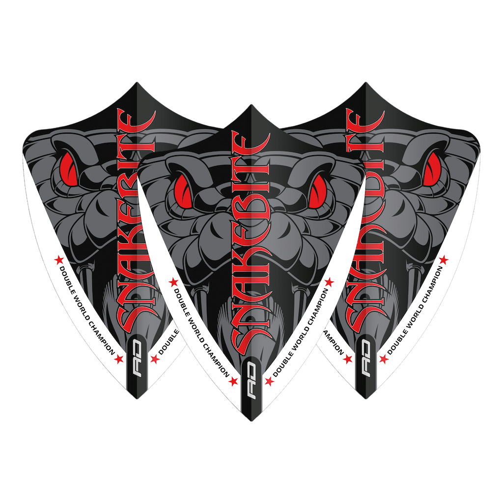 Peter Wright Snakebite Double World Champion Hardcore Freestyle Red Eyes Flights - DreamDarts Dartshop